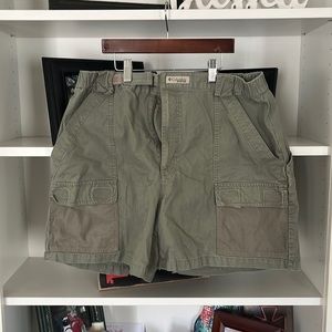 Columbia fishing shorts. Velcro front strap